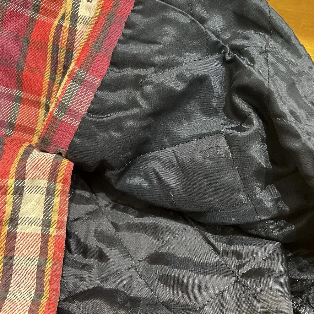 Vintage Five Brother Shirt Mens XL‎ Plaid Quilted Flannel Jacket Made USA 90s